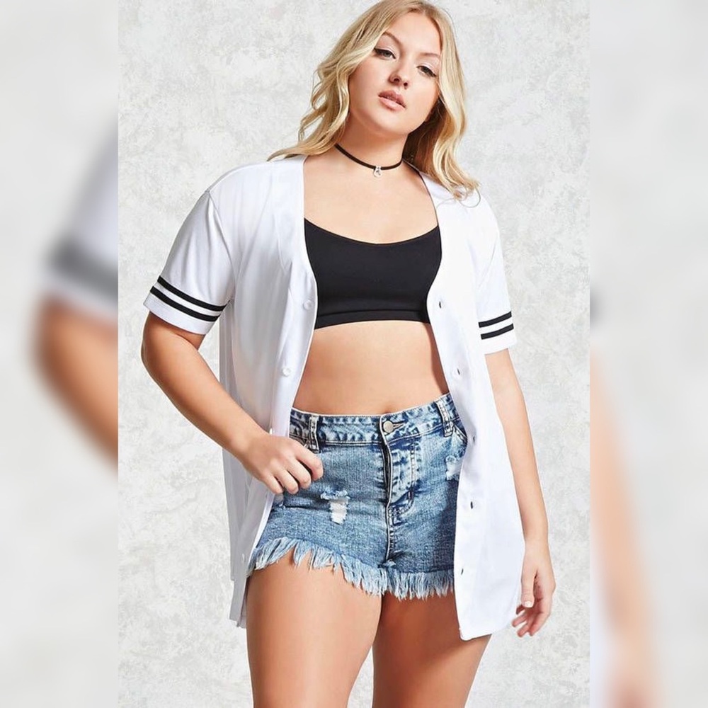 NWT Forever 21 Plus Baseball Shirt